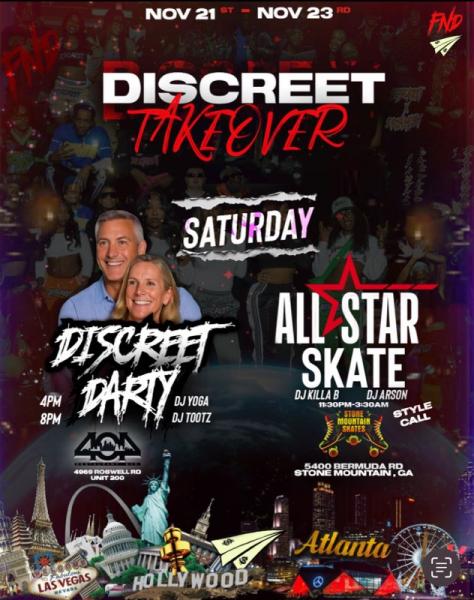 Discreet Saturday flyer
